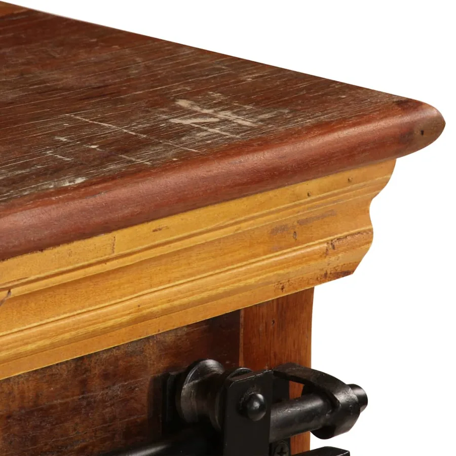 Meuble TV 110 x 30 x 45 cm Bois de récupération massif - 7