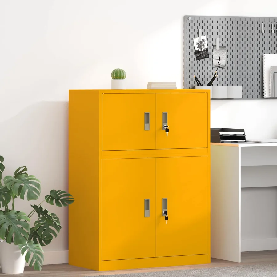 Armoire de rangement Jaune moutarde 80 x 40 x 40 cm Acier