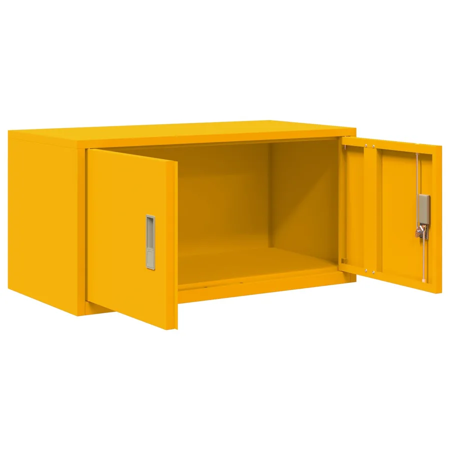 Armoire de rangement Jaune moutarde 80 x 40 x 40 cm Acier - 5