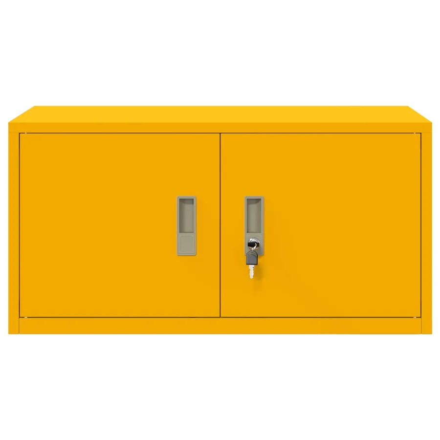 Armoire de rangement Jaune moutarde 80 x 40 x 40 cm Acier - 6