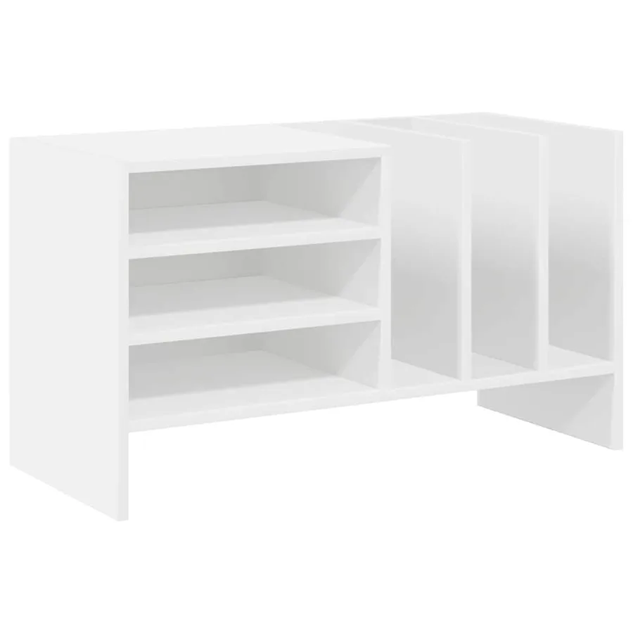 Meuble à vinyles Blanc 78,5 x 35 x 45 cm Bois d'ingénierie - 2