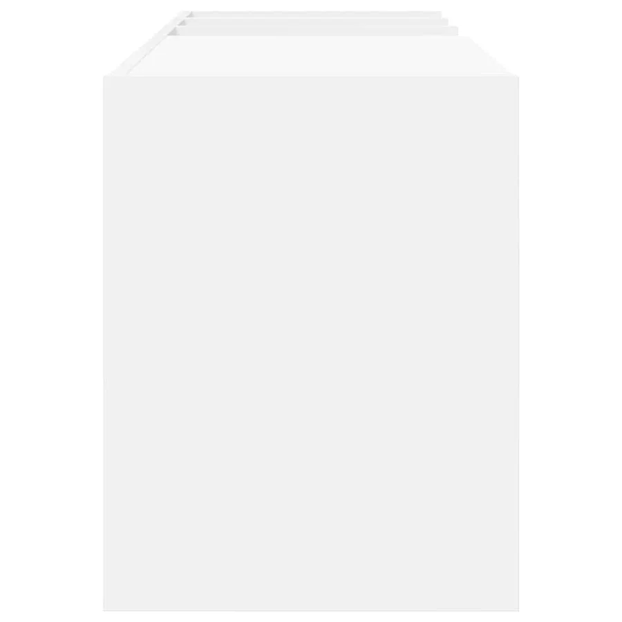 Meuble à vinyles Blanc 78,5 x 35 x 45 cm Bois d'ingénierie - 6