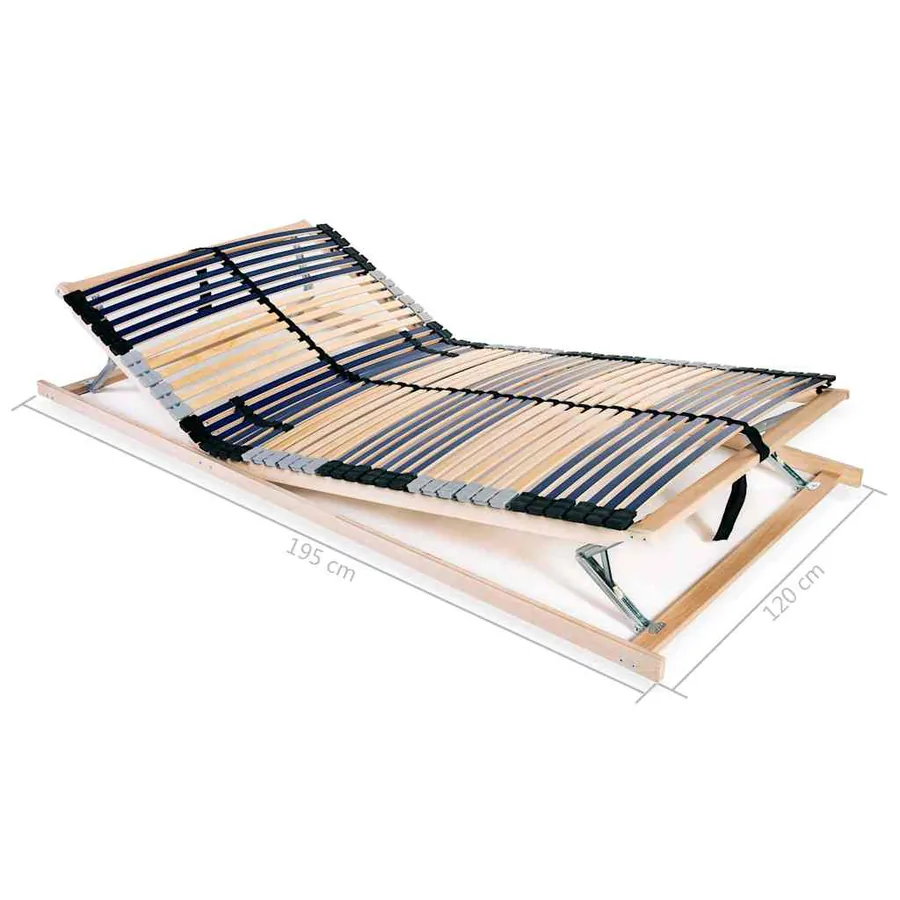 Sommier à lattes sans matelas avec 42 lattes 7 zones 120x200 cm - 9