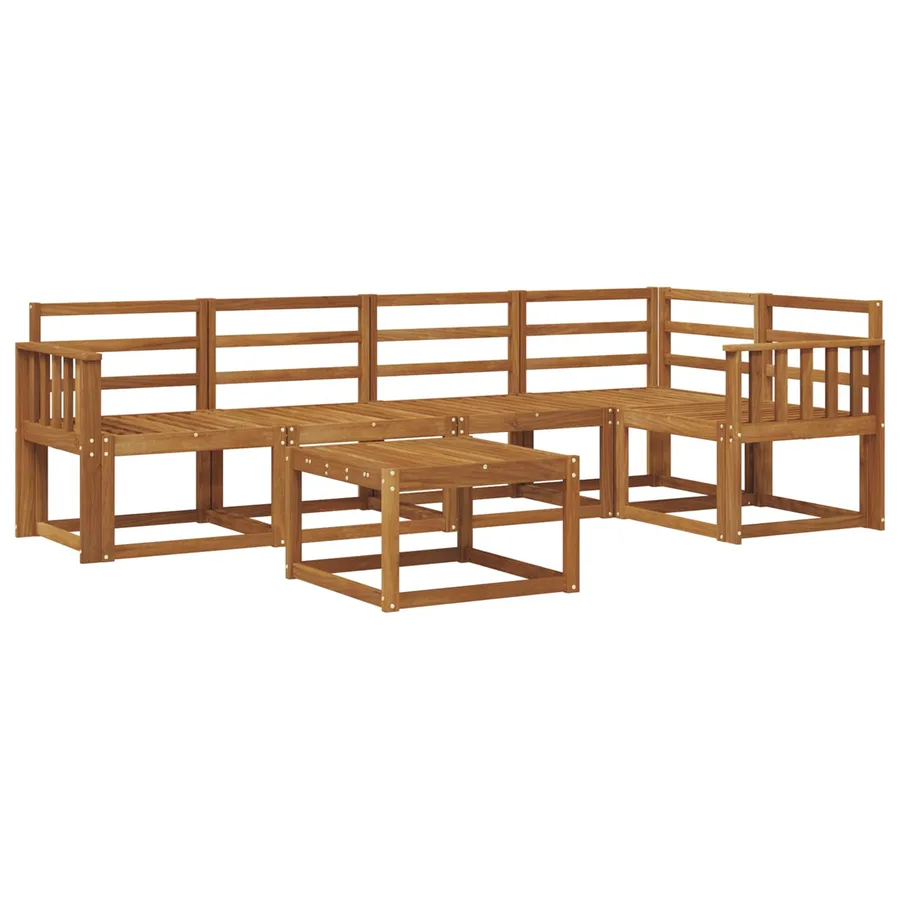 Ensemble de canapés d'extérieur 6 pcs Naturel - 2