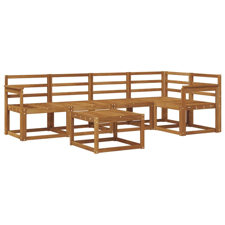 Ensemble de canapés d'extérieur 6 pcs Naturel - 2