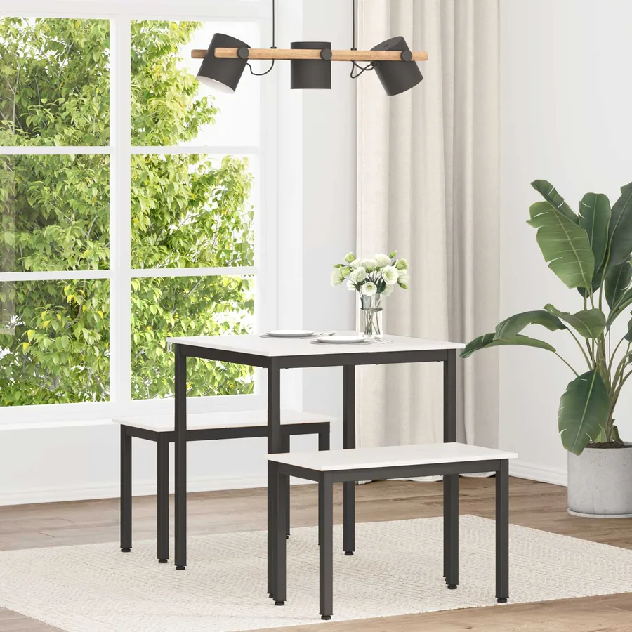 Table de salle à manger / Table de repas Blanc 70 x 70 x 75 cm