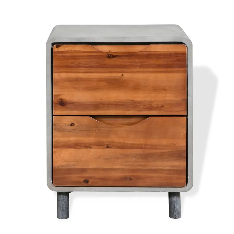 Table de chevet Bois d'acacia massif 40 x 30 x 50 cm - 2