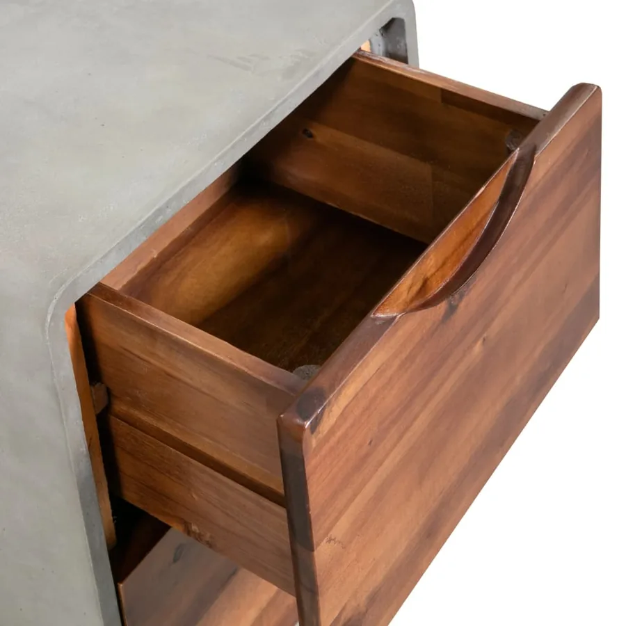 Table de chevet Bois d'acacia massif 40 x 30 x 50 cm - 5