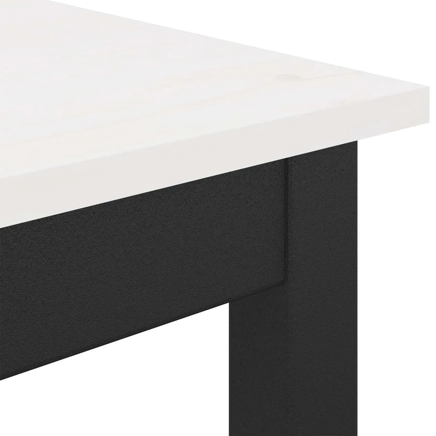 Table de bar Blanc 110 x 55 x 105 cm Bois de pin massif - 7