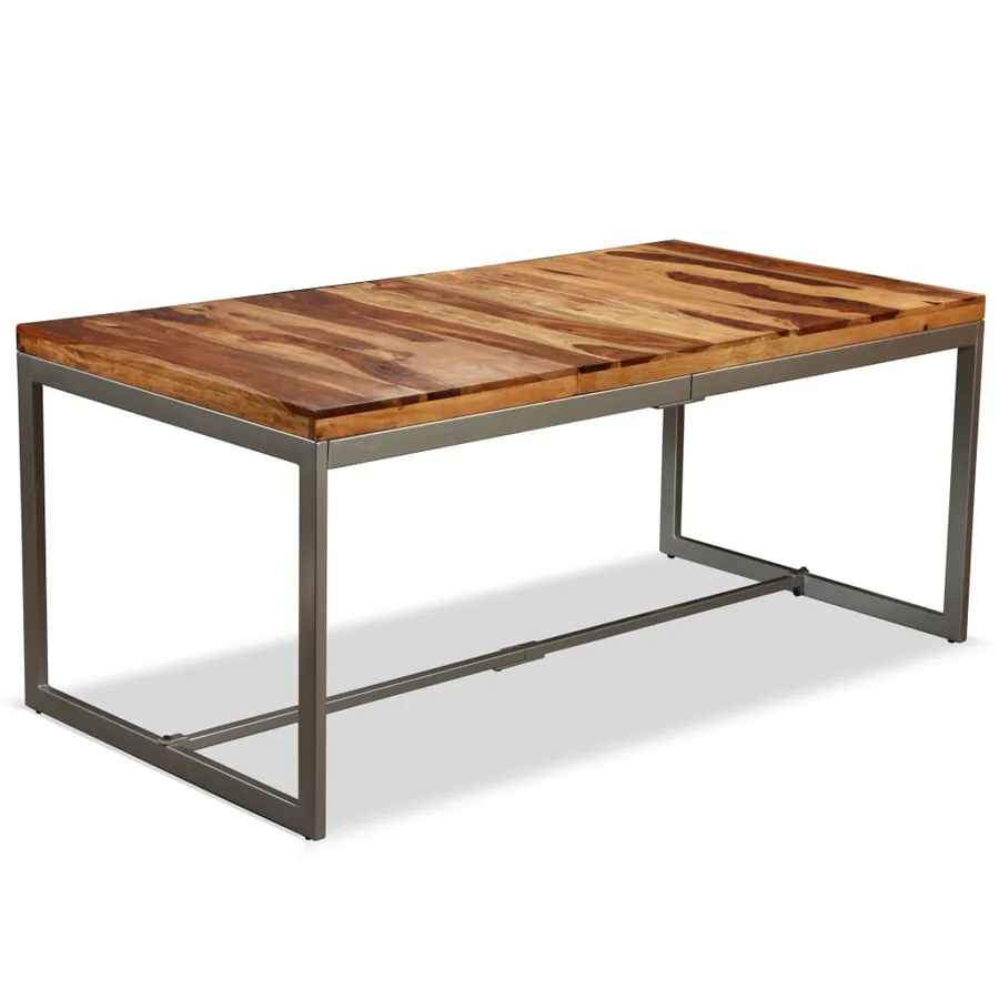 Table à manger Bois massif et acier 180 cm - 13