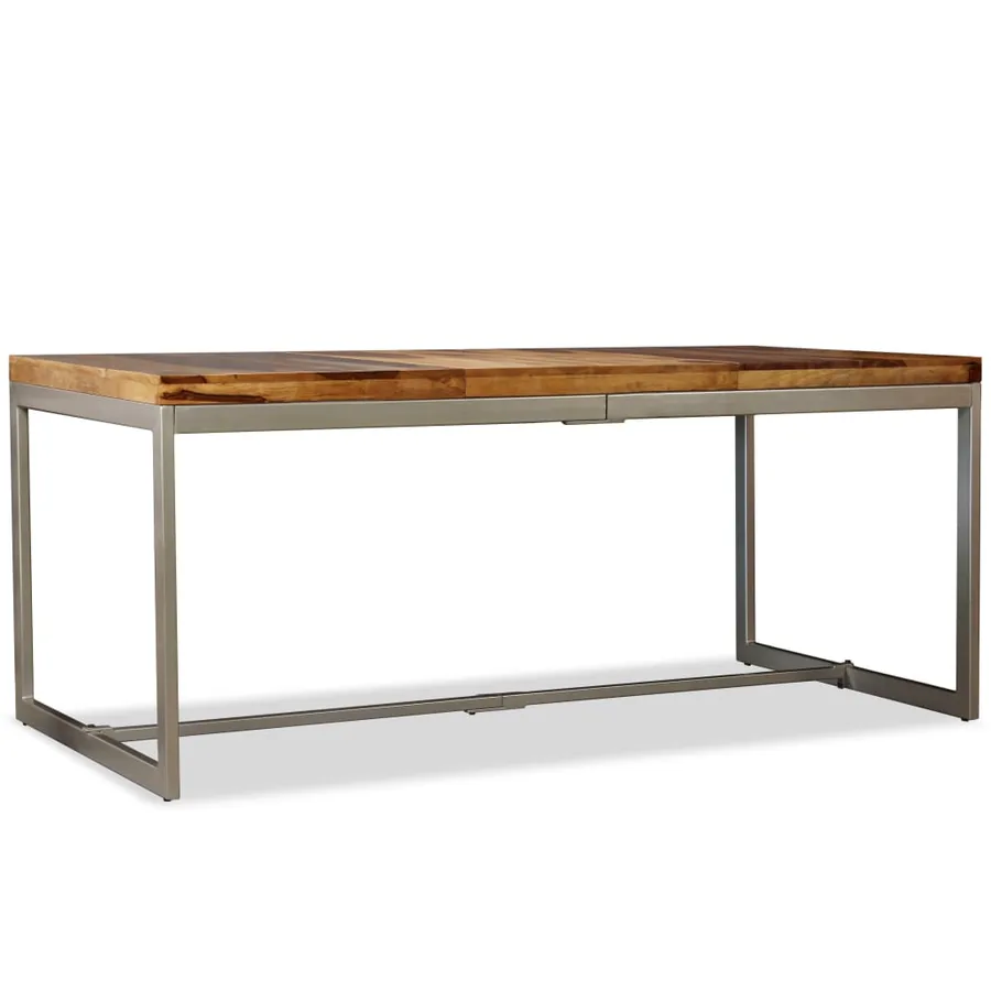 Table à manger Bois massif et acier 180 cm - 4