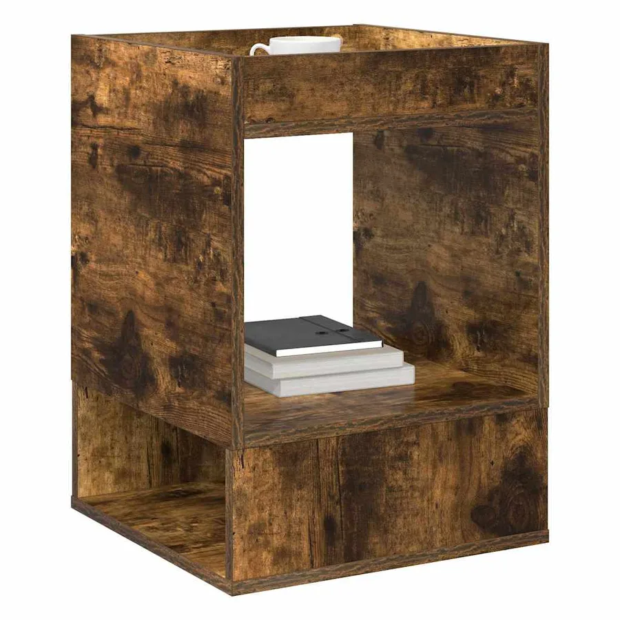 Table d'appoint Chêne fumé 40 x 40 x 56 cm Bois d'ingénierie - 3