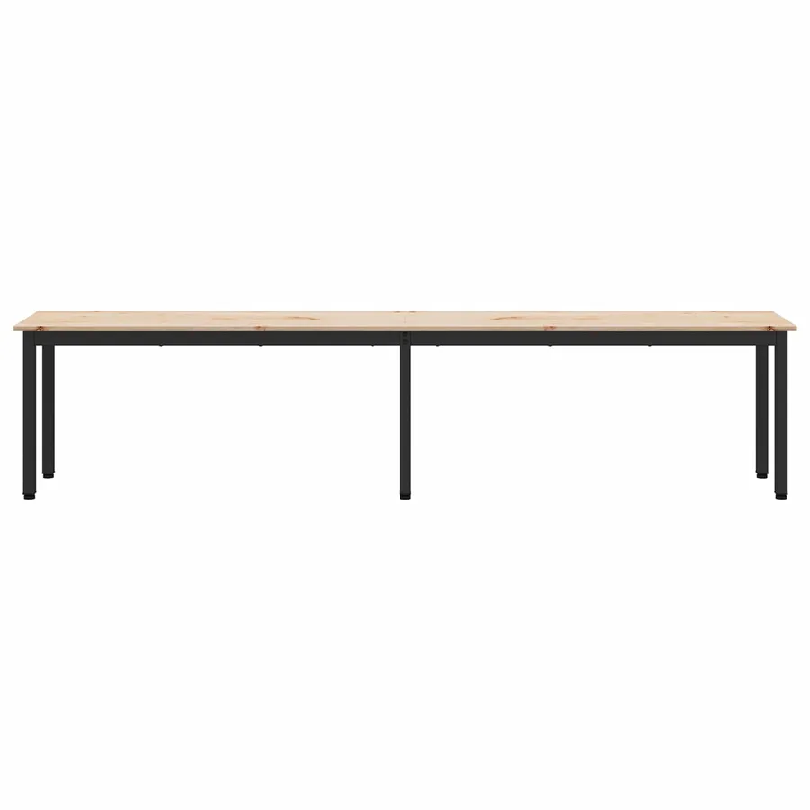 banc Naturel 200 x 35 x 45 cm Bois de pin massif - 5