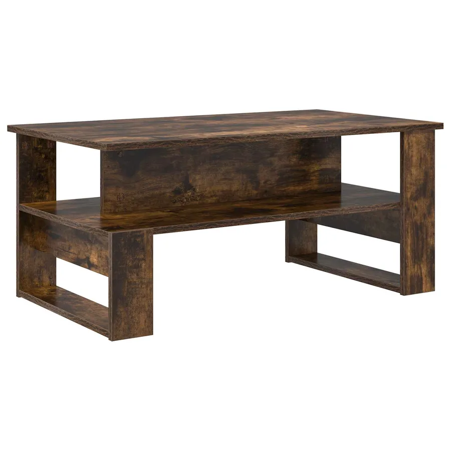 Table basse Chêne fumé 90 x 50 x 40 cm Bois d'ingénierie - 2