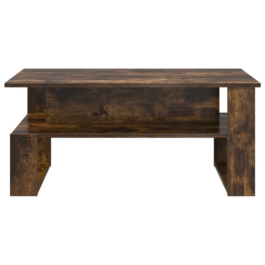 Table basse Chêne fumé 90 x 50 x 40 cm Bois d'ingénierie - 5