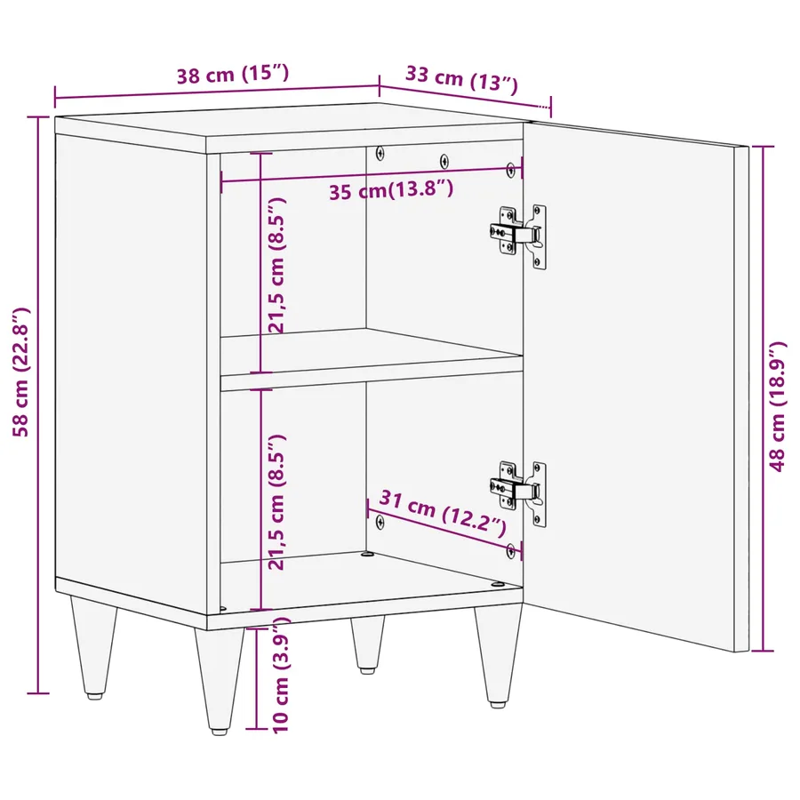 Cabinet de salle de bain Multicolore 38 x 33,5 x 58 cm - 12