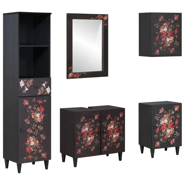 Ensemble de Meubles de Salle de Bain avec tiroir 5 pcs