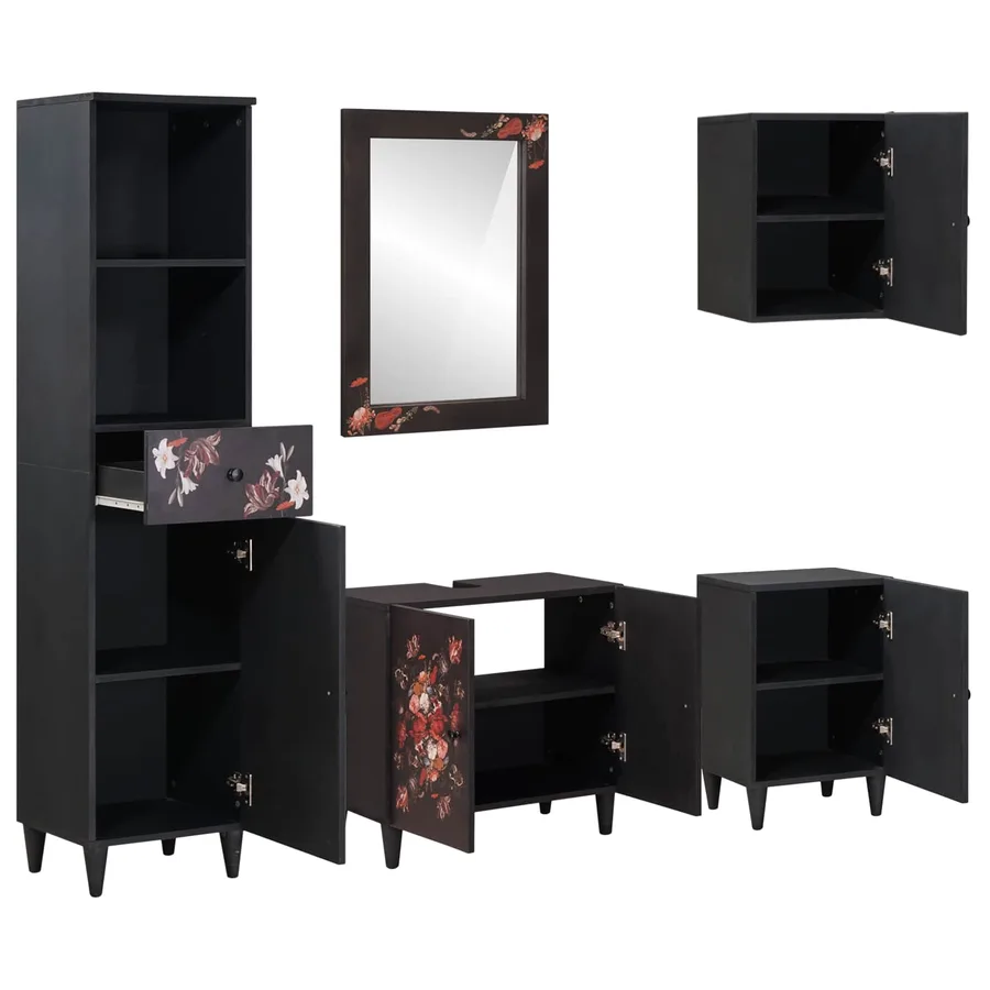 Ensemble de Meubles de Salle de Bain avec tiroir 5 pcs - 2