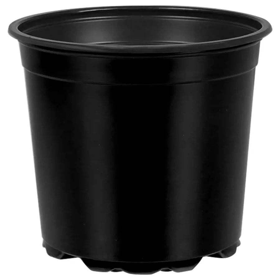 Pot à fleurs 200 pcs Noir Ø 15 x 13 cm Plastique - 2