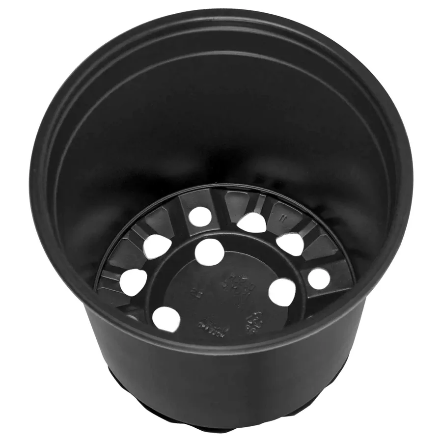 Pot à fleurs 200 pcs Noir Ø 15 x 13 cm Plastique - 6
