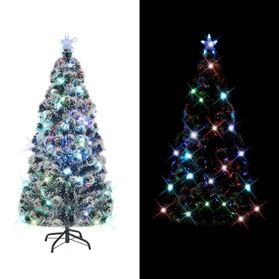 Arbre de Noël pré-éclairé avec support et LED 150 cm fibre optique - 2
