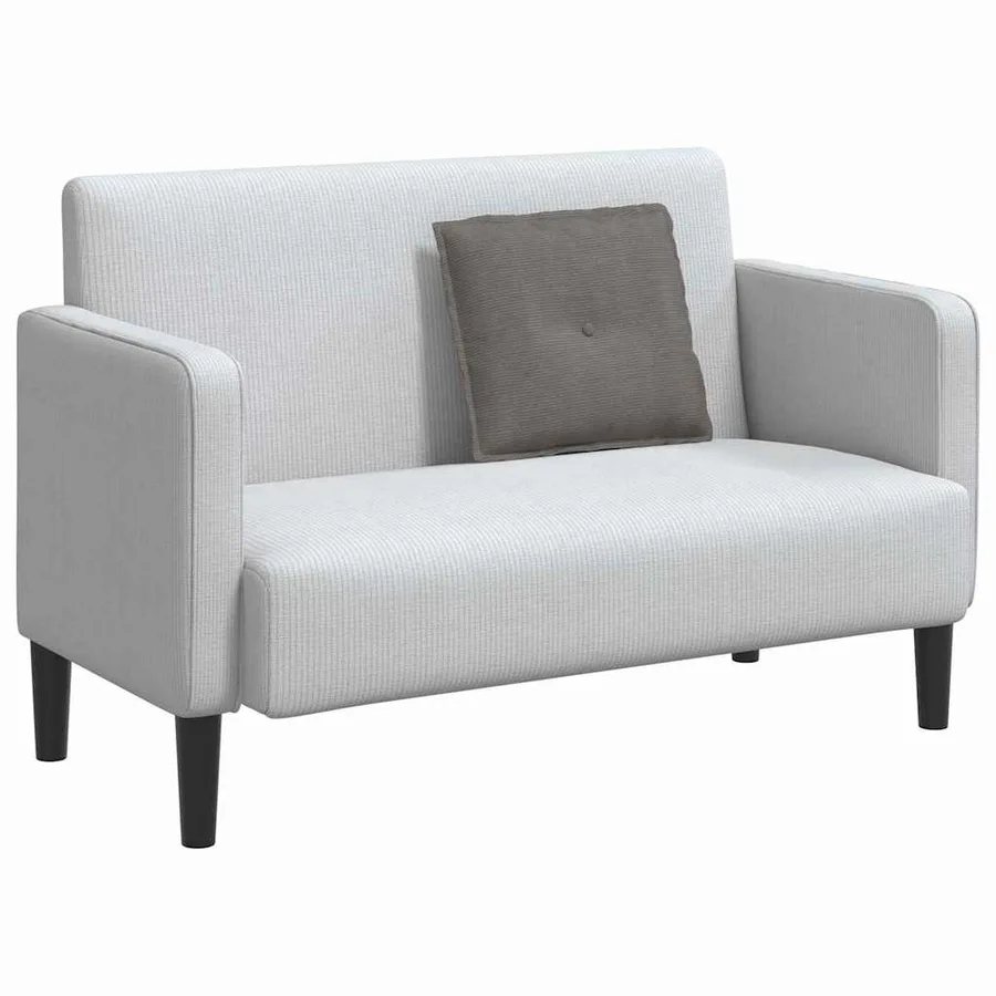 Coussin de Dos Gris clair 50 x 45 cm Tissu en velours côtelé - 3