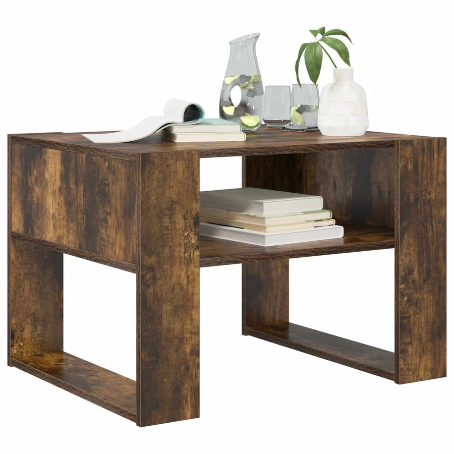 Table basse Chêne fumé 66 x 53 x 45 cm Bois d'ingénierie - 3