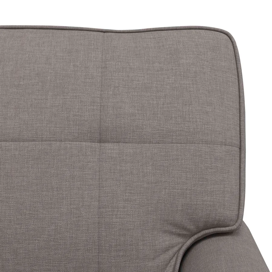Chaise longue avec coussin Taupe 91 x 157 x 91 cm tissu - 9
