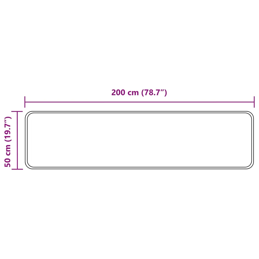 Coureur de Tapis MARSA Noir 50 x 200 cm Polyester et PVC - 7