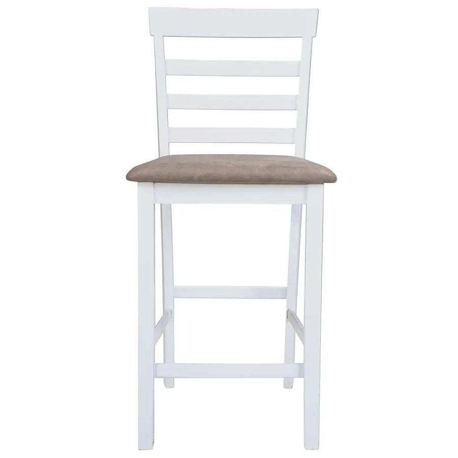Chaises de bar lot de 2 blanc tissu - 3