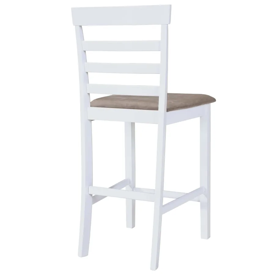 Chaises de bar lot de 2 blanc tissu - 6