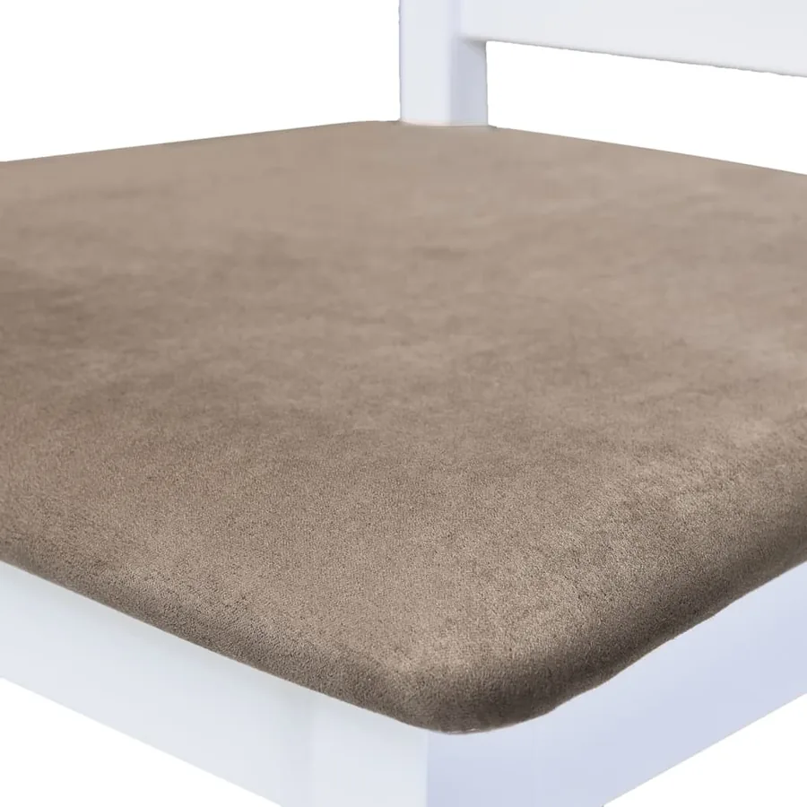 Chaises de bar lot de 2 blanc tissu - 7