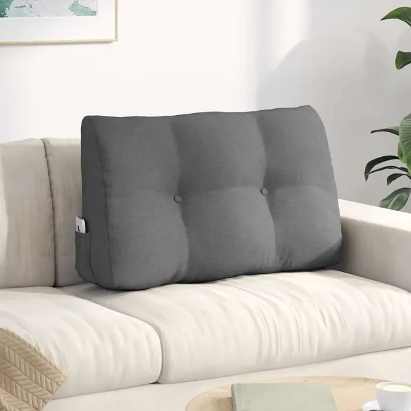 Coussin de Dos Gris foncé 80 x 24 x 50 cm tissu