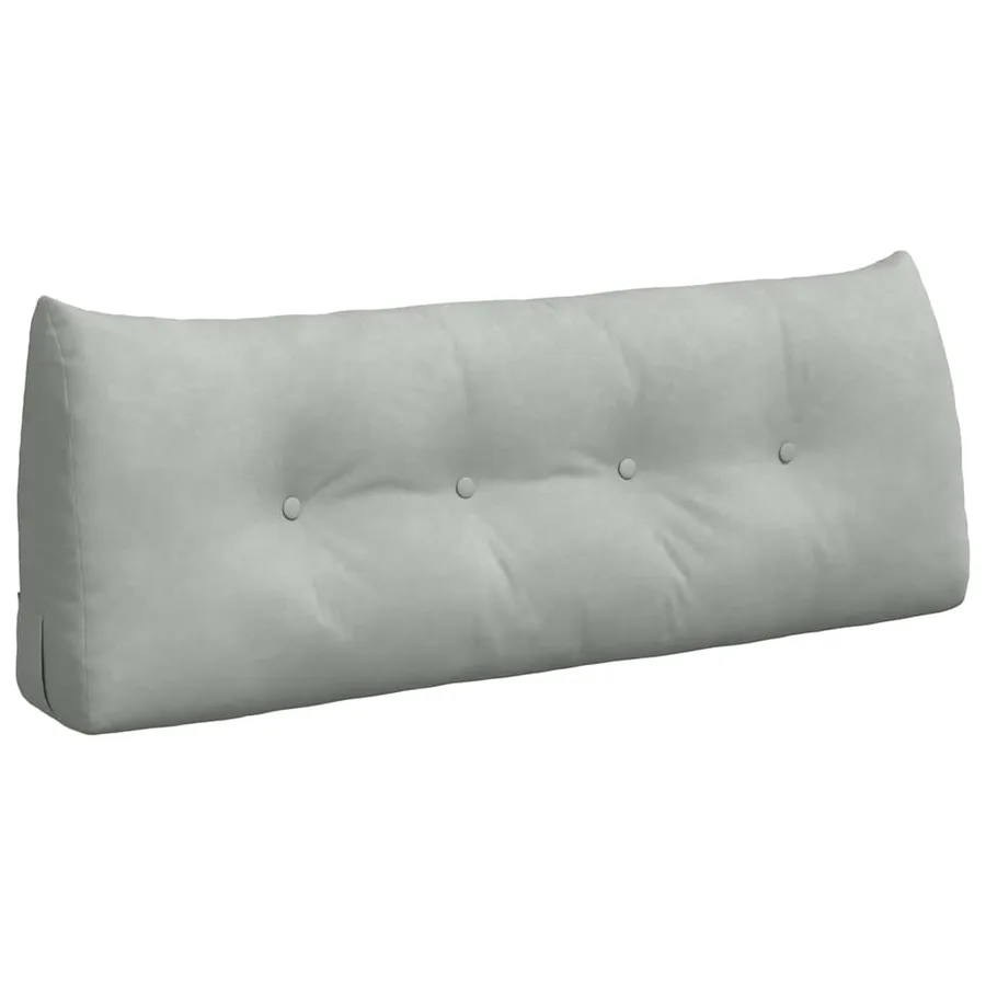 Coussin de Dos Gris clair 120 x 24 x 50 cm Velours - 2