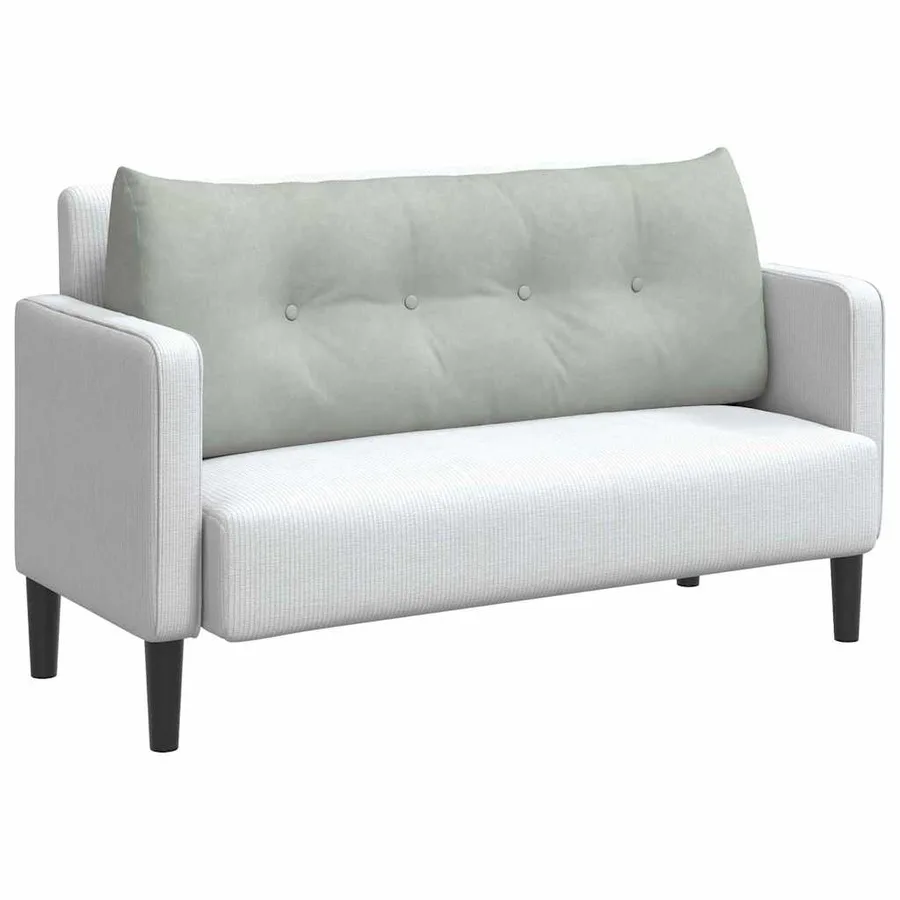 Coussin de Dos Gris clair 120 x 24 x 50 cm Velours - 3