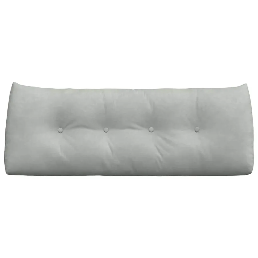 Coussin de Dos Gris clair 120 x 24 x 50 cm Velours - 6