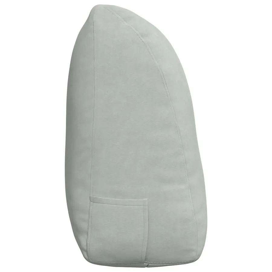Coussin de Dos Gris clair 120 x 24 x 50 cm Velours - 7