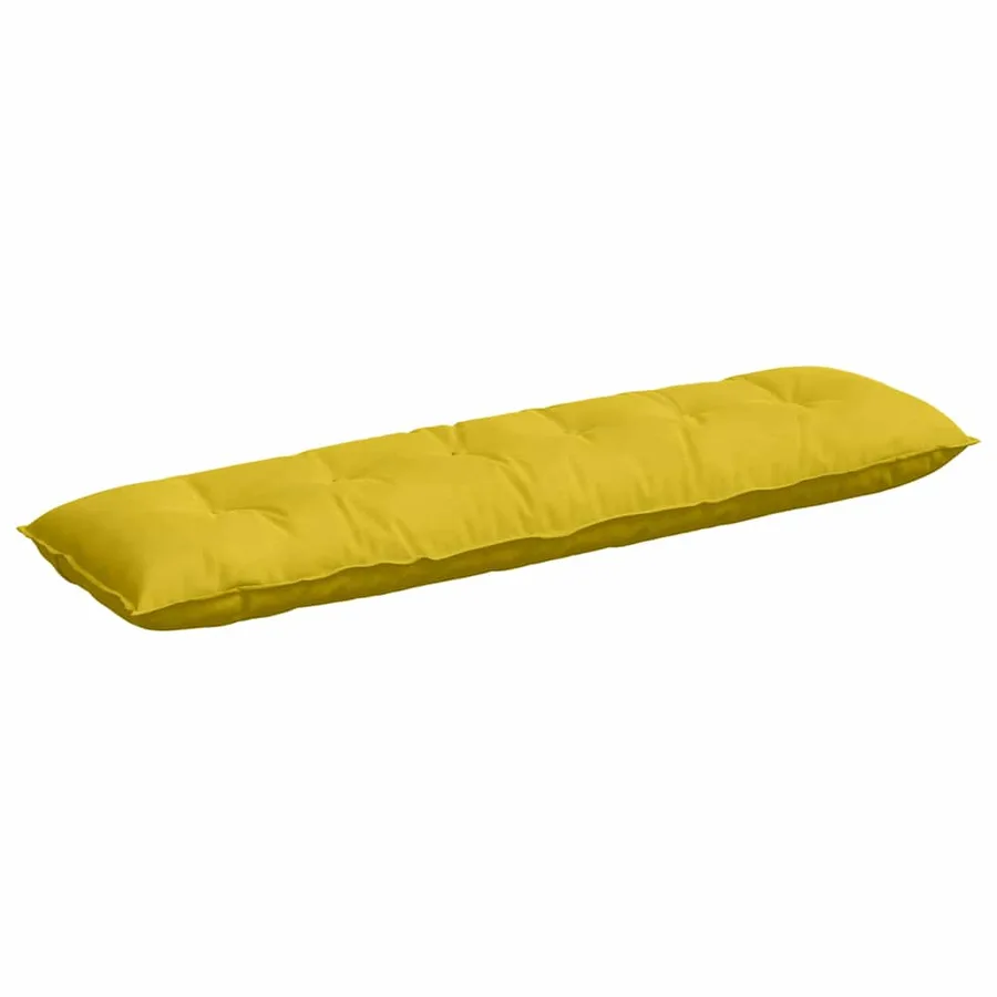 Coussin de Dos Jaune 180 x 50 cm Tissu en velours côtelé - 2
