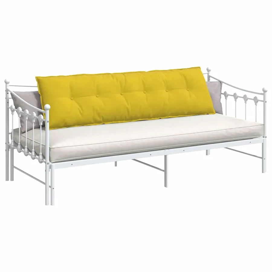 Coussin de Dos Jaune 180 x 50 cm Tissu en velours côtelé - 3