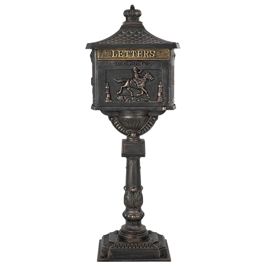 Boîte aux Lettres Debout avec porte Bronze 42,5 x 29,5 x 117 cm - 2