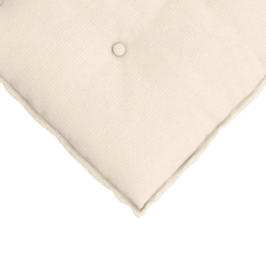 Coussin de Dos Crème 100 x 50 cm Tissu en velours côtelé - 7