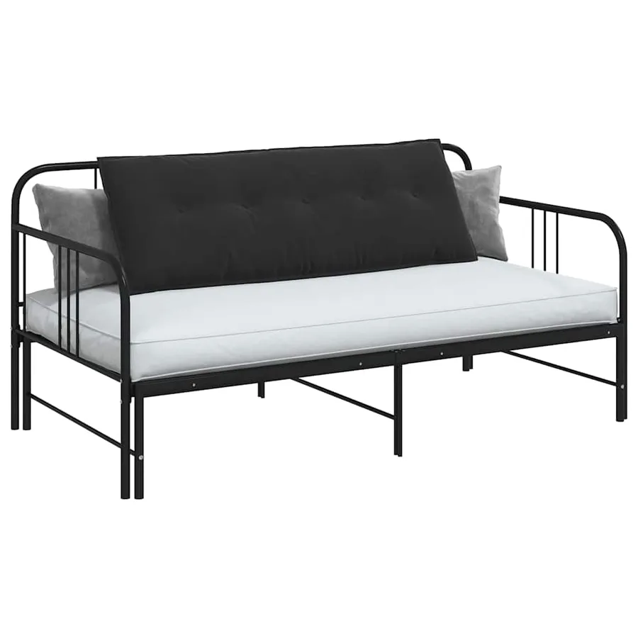 Coussin de Dos Noir 140 x 50 cm Tissu en velours côtelé - 3