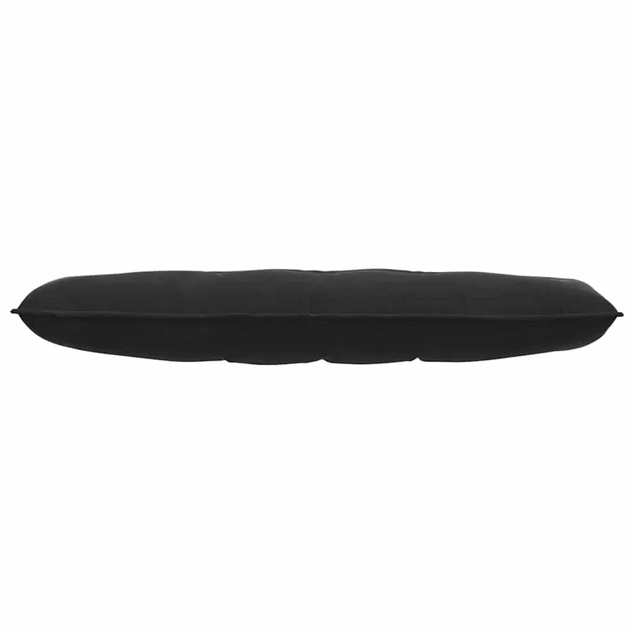 Coussin de Dos Noir 140 x 50 cm Tissu en velours côtelé - 5