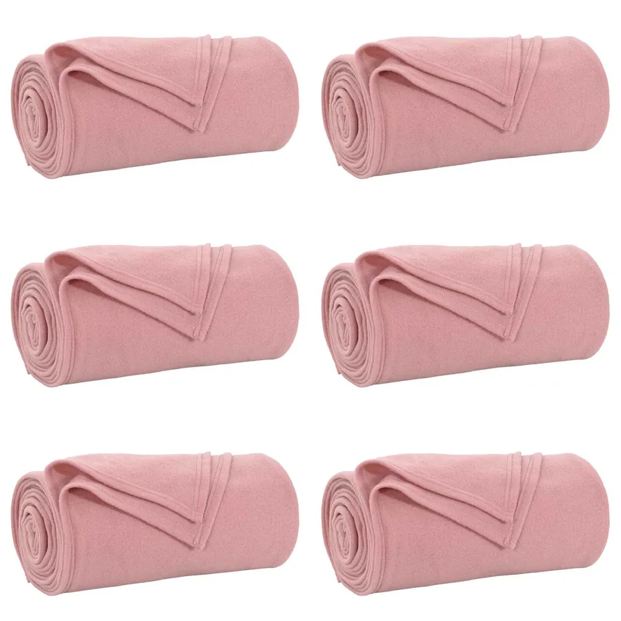 Couvertures à jeter 6 pcs Rose 270 x 240 cm Toison - 2