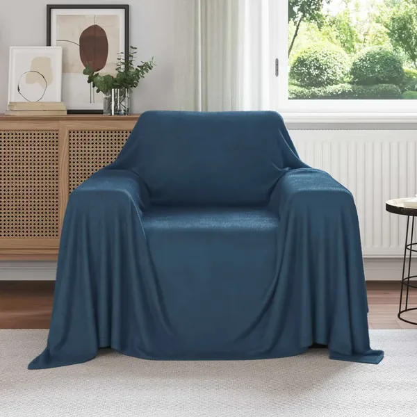 Jeté Bleu marine 210 x 140 cm Toison