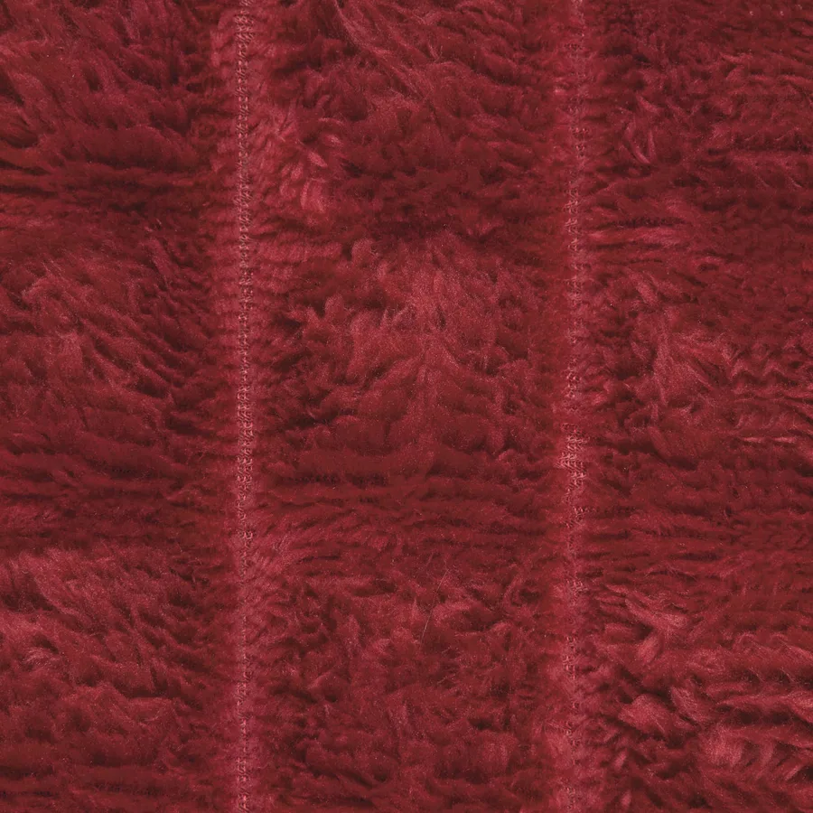 Jeté Rouge Bordeaux 240 x 220 cm Toison - 8