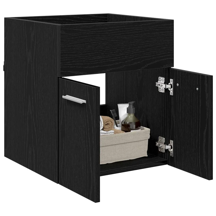 Armoire d'évier Chêne noir 41 x 38,5 x 46 cm Bois d'ingénierie - 3