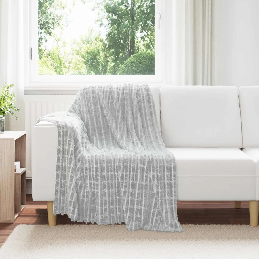 Couvertures à jeter 6 pcs Gris 150 x 130 cm Toison
