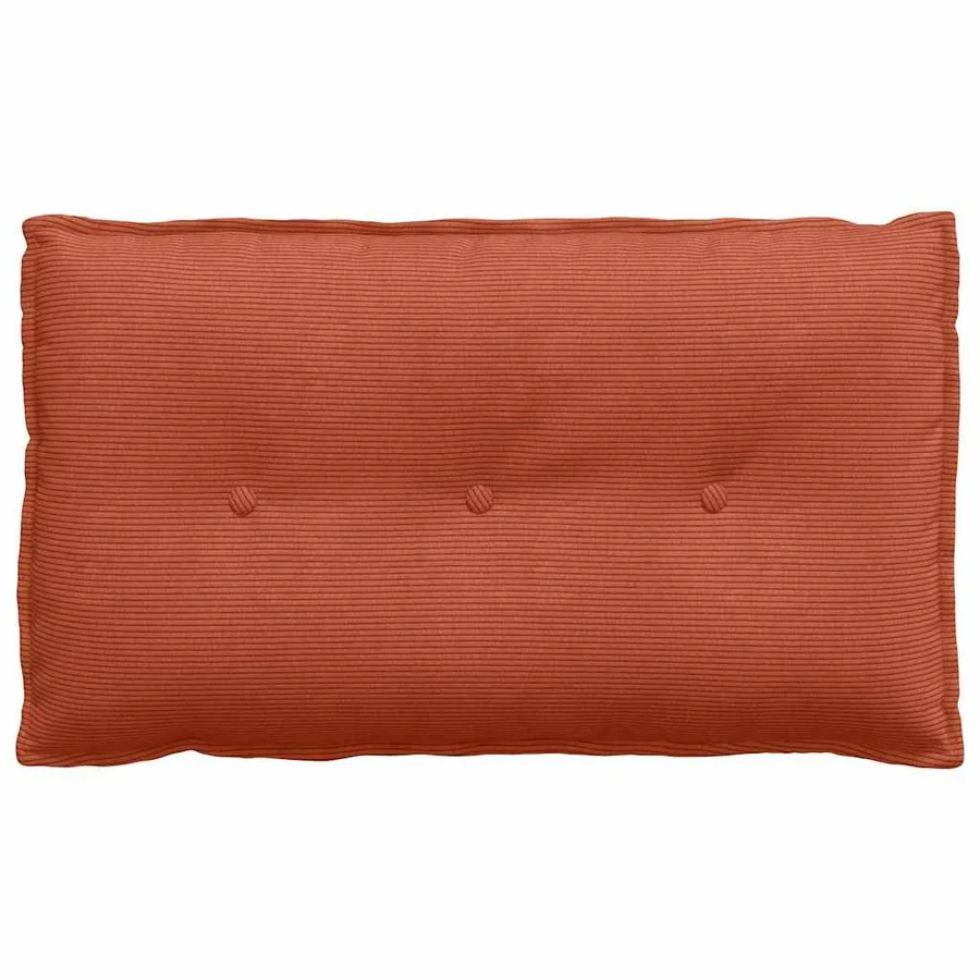Coussin de Dos Rouge orange 80 x 50 cm Tissu en velours côtelé - 5