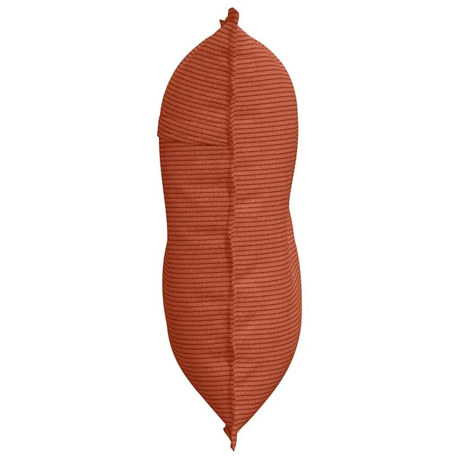 Coussin de Dos Rouge orange 80 x 50 cm Tissu en velours côtelé - 6
